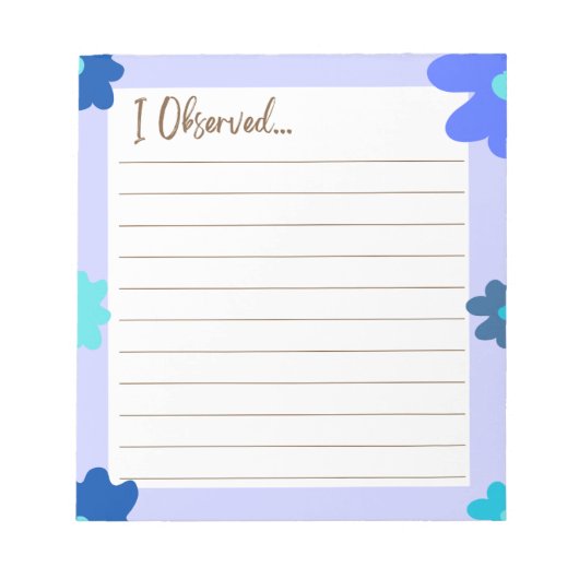 Feedbackformulieren: Ik heb gezien... Notitieblok (Voorkant)