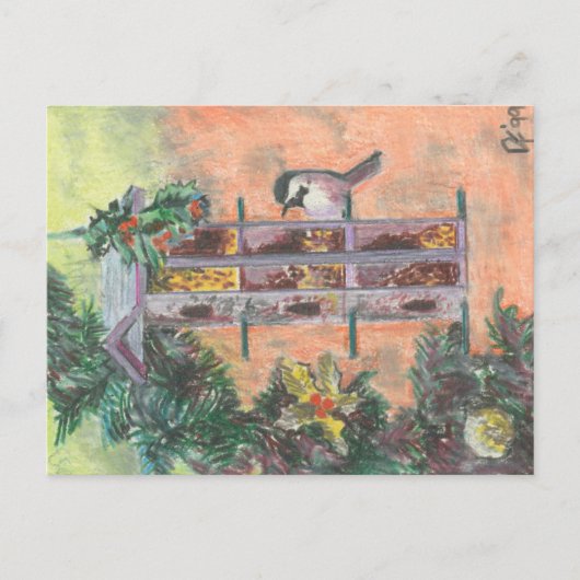 Feeding Birdie Holiday Briefkaart (Voorkant)