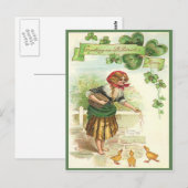  Feeding Ducks St Patrick's Day Kaart (Voorkant / Achterkant)