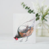 Feeding Hen Trasierra 1998 Briefkaart (Staand voorkant)