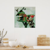 "Feeding Winter Birds" door Jenny Nystrom Poster (Keuken)