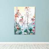  feeën bij het spelen canvas afdruk (Insitu (Houten vloer))