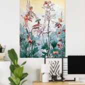  feeën bij het spelen poster (Thuiskantoor)