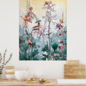  feeën bij het spelen poster (Keuken)