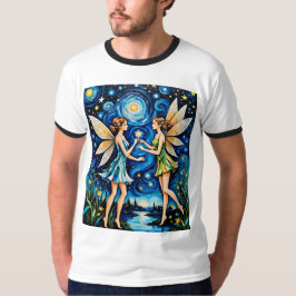 Feeën delen sterren Night Sky Shirt
