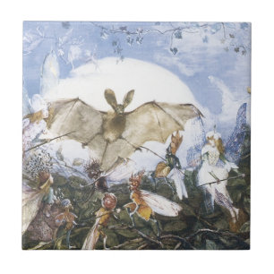  feeën die een bat aanvallen tegeltje