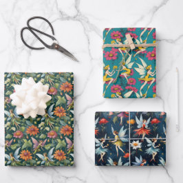 feeën en bloemen inpakpapier vel