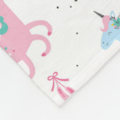Feeën en eenhoorns fleece deken (Hoek)