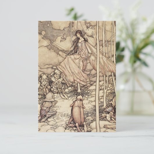 “Feeën en elfen” van Arthur Rackham Bedankkaart (Staand voorkant)
