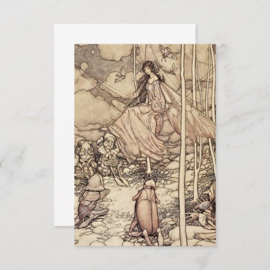 “Feeën en elfen” van Arthur Rackham Bedankkaart (Voorkant / Achterkant)