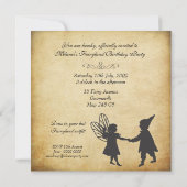 feeën en gnomen Birthday Garden Tea Party Kaart (Achterkant)