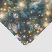 Feeën en kerstbomen in het betoverde bos tissuepapier (Detail)