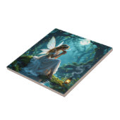 Feeën en koffie betoverd bos tegeltje (Zijkant)