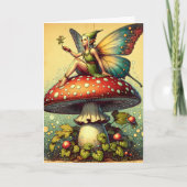 feeën en paddenstoelen Happy Birthday Kaart (Voorkant)