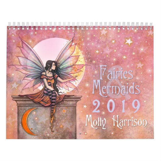 Feeën en Zeemeerminnen 2019 Wandkalender Molly H Kalender (Hoes)