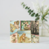  feeën en zeemeerminnen briefkaart (Staand voorkant)