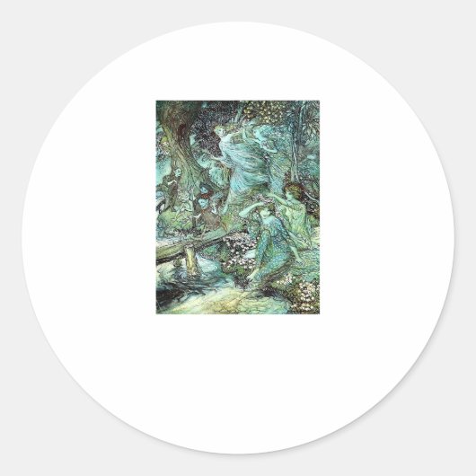 Feeën Fairycore Mode Esthetiek Goblincore Cot Ronde Sticker (Voorkant)