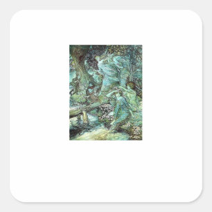 Feeën Fairycore Mode Esthetiek Goblincore Cot Vierkante Sticker