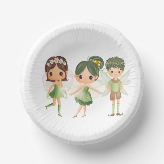Feeën Gekleed in een groene papieren kom (Voorkant)