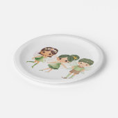 Feeën gekleed in het groen papieren bordje (Gekanteld)