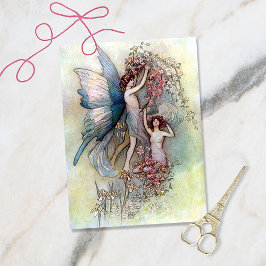 feeën in de tuin tissuepapier