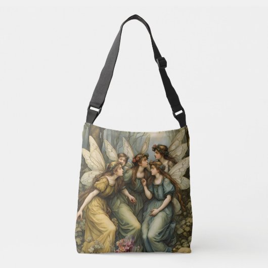 Feeën in het bos crossbody tas (Voorkant)