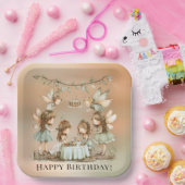  feeën meisje verjaardagsfeestje papieren bordje (Feest)