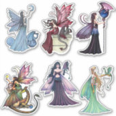 Feeën met Draken Stickers van Molly Harrison (Voorkant)