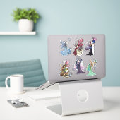 Feeën met Draken Stickers van Molly Harrison (Laptop op bureau)