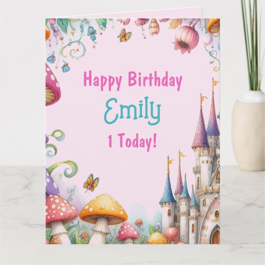 Feeën Prinses Feest Magische Verjaardags Borrel Kaart (Voorkant)