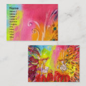 FEEËN VAN DAGERAAD / MAGISCHE SPARKLES IN FUCHSIA  VISITEKAARTJE (Voorkant / Achterkant)