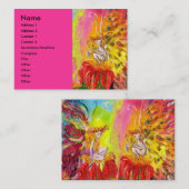 FEEËN VAN DAGERAAD / MAGISCHE SPARKLES IN FUCHSIA  VISITEKAARTJE (Voorkant / Achterkant)