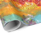 FEEËN VAN RODE BLOEMEN Floral Fantasy Kerstmis Cadeaupapier (Rol Hoek)