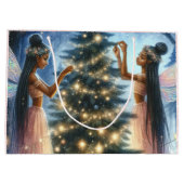 feeën versieren de kerstboom groot cadeauzakje (Achterkant)