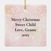  feeën versieren de kerstboom keramisch ornament (Achterkant)