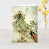 Feeën weg - Arthur Rackham Kaart (Gele Bloem)