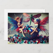 Feeën zitten briefkaart (Voorkant / Achterkant)