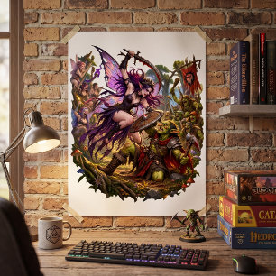 Feeënkrijger vs Goblin – Goed vs Kwaad Strijd Poster
