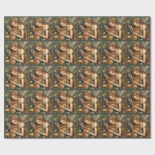 Feeënomarming-Natuurhart vol liefde Cadeaupapier (Vlak)