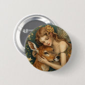 Feeënomhelzing-Natuurhart Ronde Button 5,7 Cm (Voorkant /achterkant)