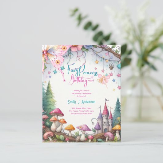 Feeënprijs Partij Magische Verjaardagsfeestje (Staand voorkant)