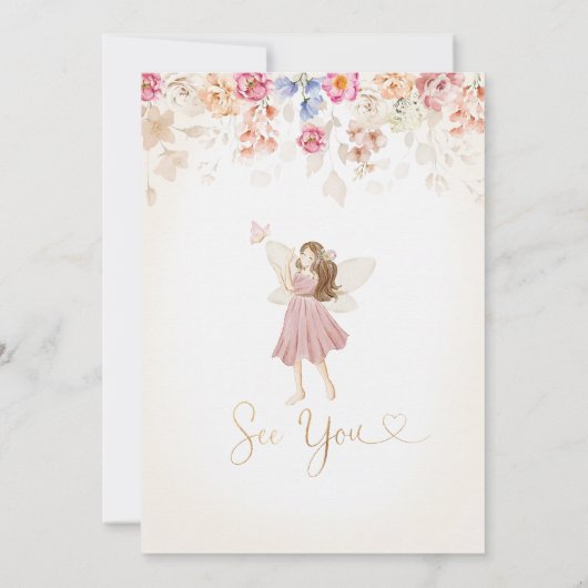 Feeëntuin Verjaardag Kaart (Achterkant)