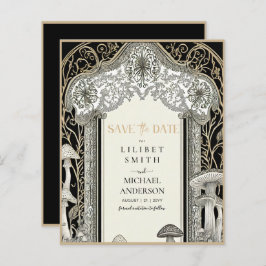 Feeërachtige uitnodiging met zwarte goudkleurige b