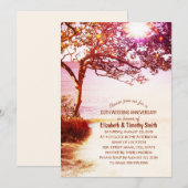 Feeërieke Boom Strand Bruiloft Jubileumfeest Kaart (Voorkant / Achterkant)