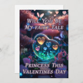 feeërieke Valentijnsdag Kaart (Voorkant / Achterkant)