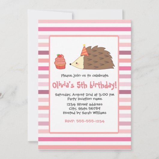 Feegel en cupcake kaart (Voorkant)