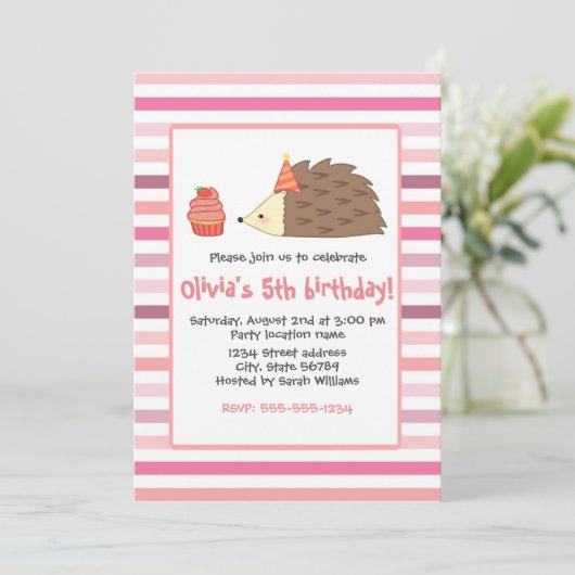 Feegel en cupcake kaart (Staand voorkant)