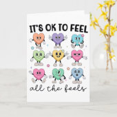 Feel All The Feels School Counselor Valentine Ment Kaart (Gele Bloem)