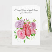 Feel Better After Pericarditis Heart Roses Kaart (Voorkant)