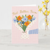 Feel Better Soon Flower Bouquet From Us Kaart (Gele Bloem)
